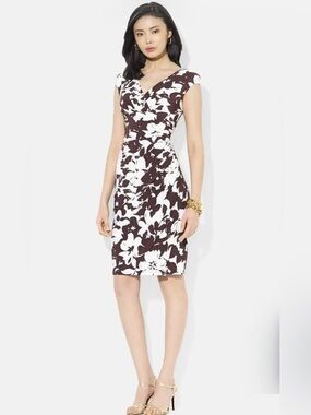 Floral Wrap-Effect Dress